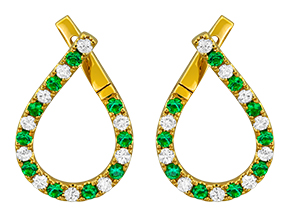 Emerald & Diamond Earrings