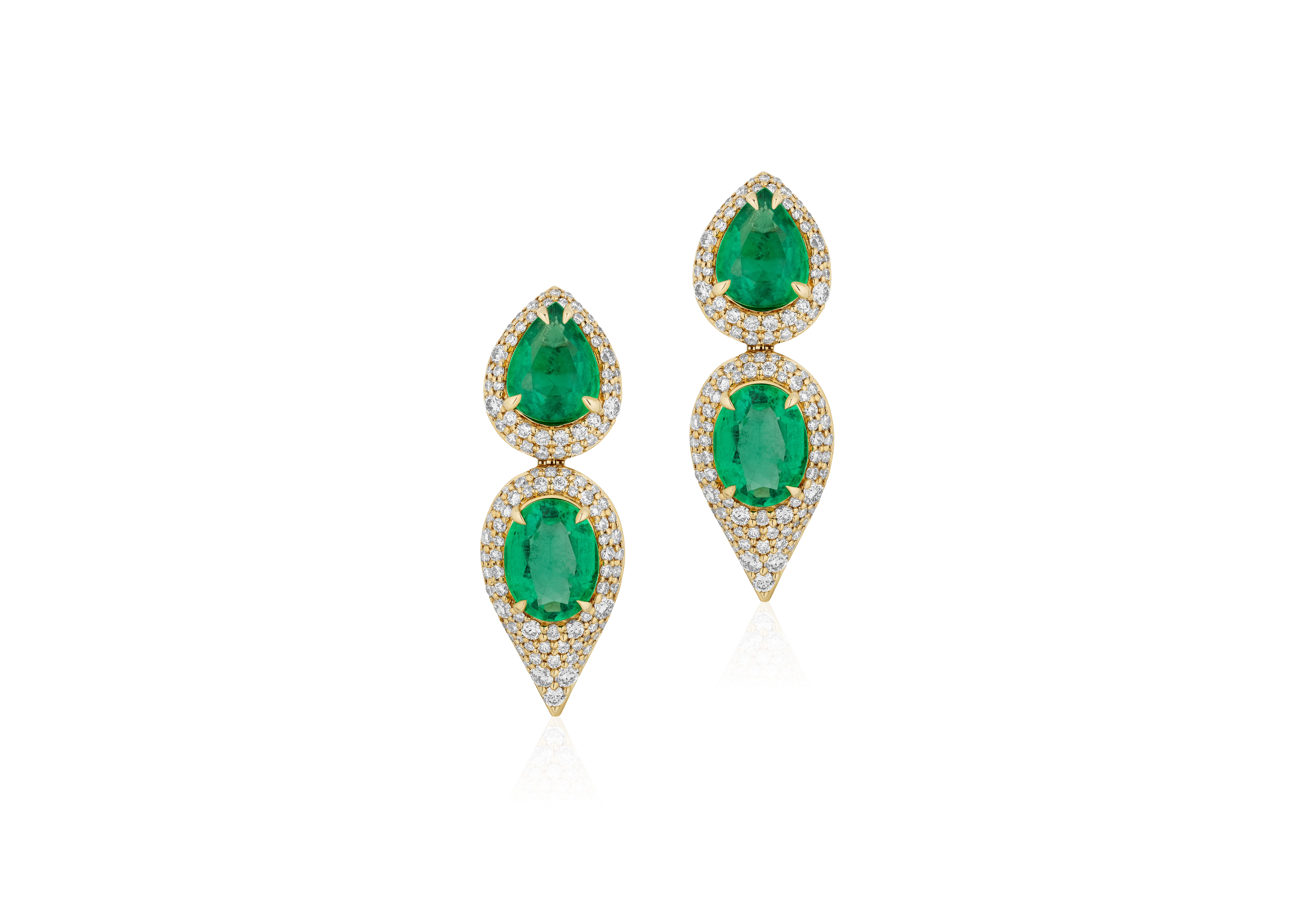 Emerald And Diamond G-one Earrings