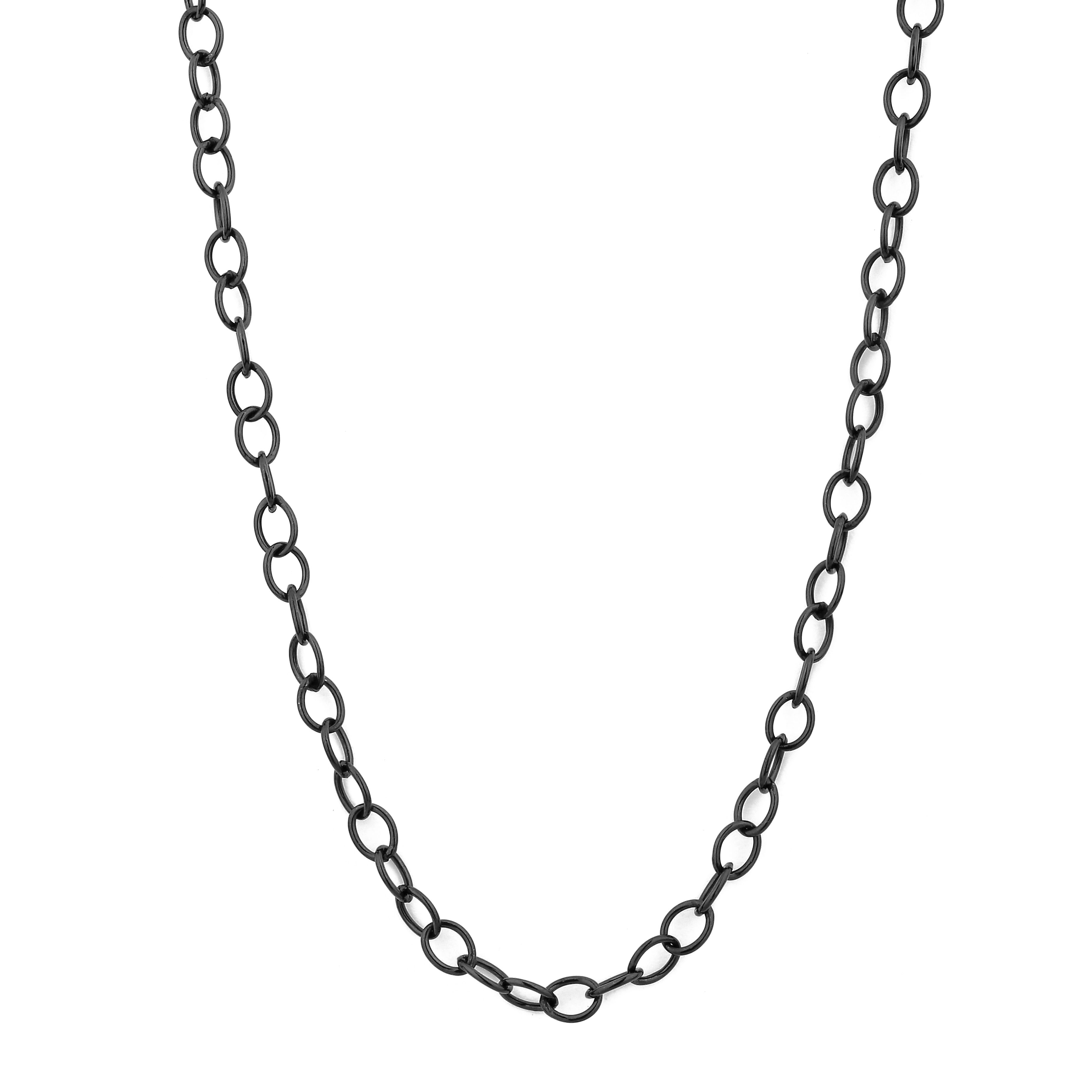 SYNA Oxidized Gray Sterling Silver Chain