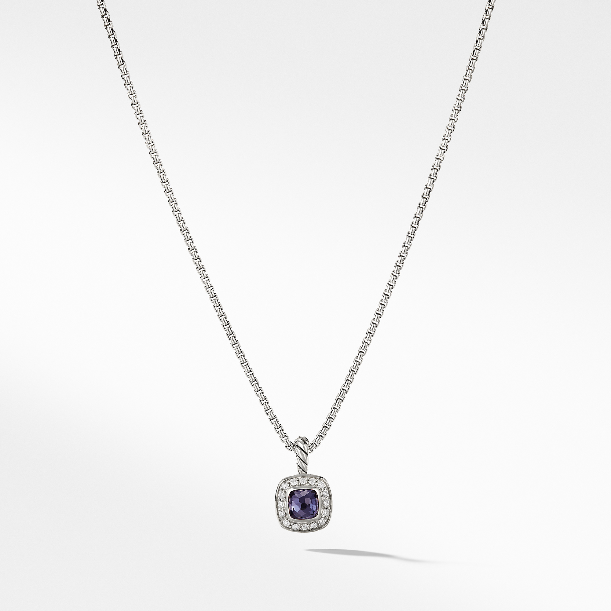 Albion® Kids Necklace with Black Orchid and Diamonds, 4mm