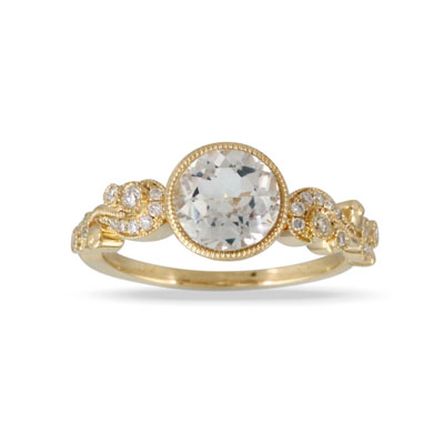 Doves 18k Yellow Gold Diamond Semi Mount Ring