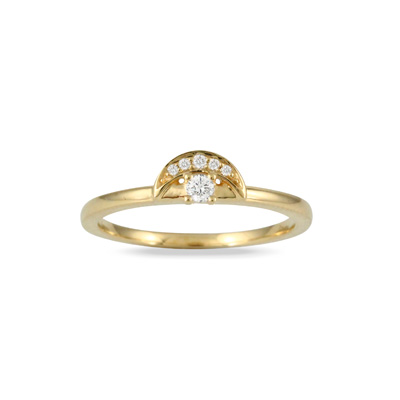 Doves 18k Yellow Gold Diamond Ring