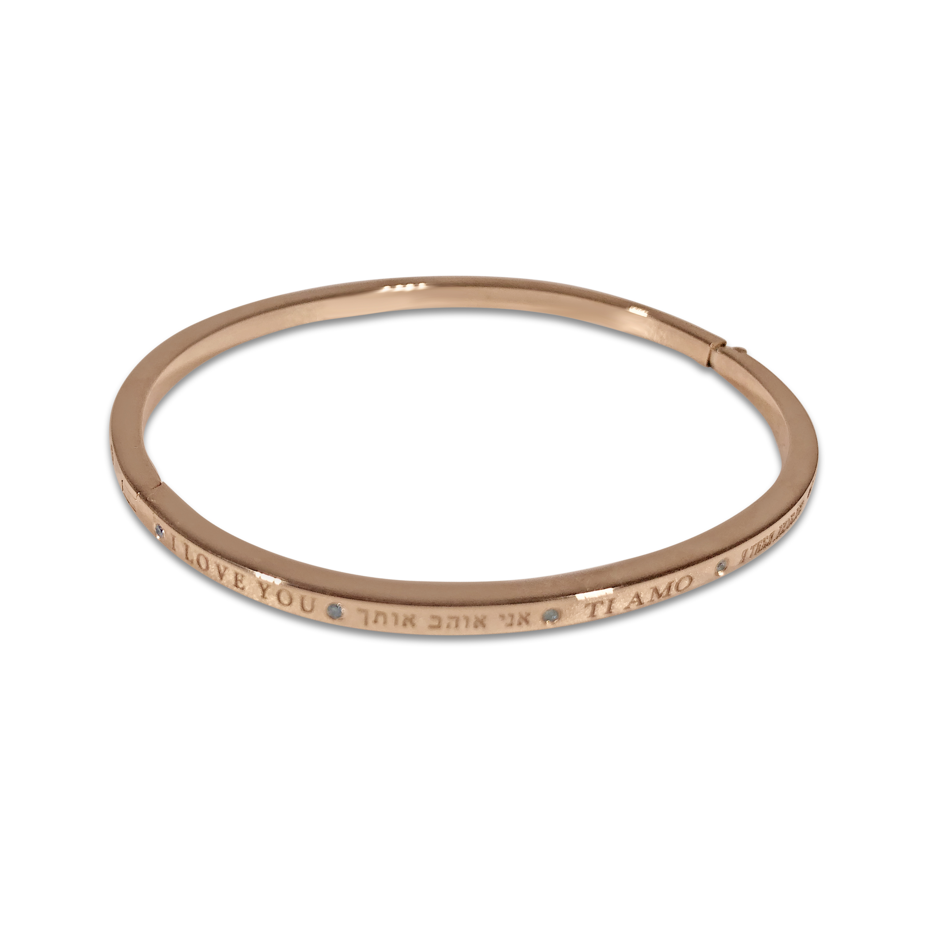 Matthias & Claire Dream Collection 18k Rose Gold I Love You Bracelet