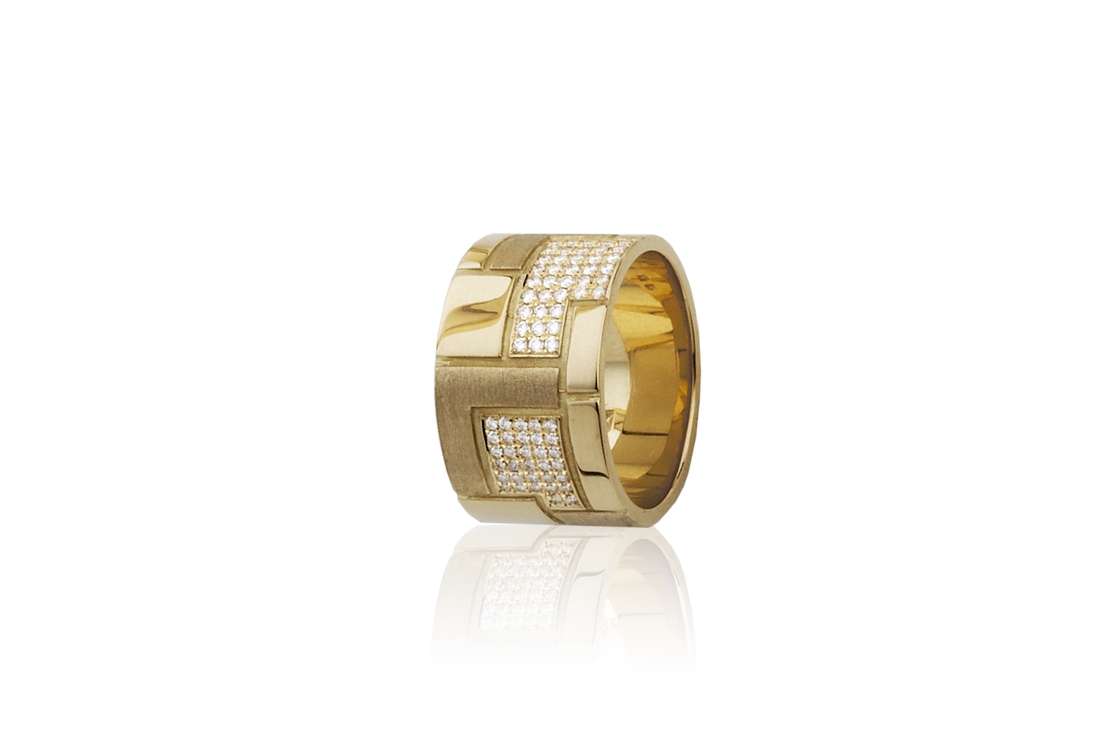 Matthia's & Claire 18k Yellow Gold Mixed Link Ring
