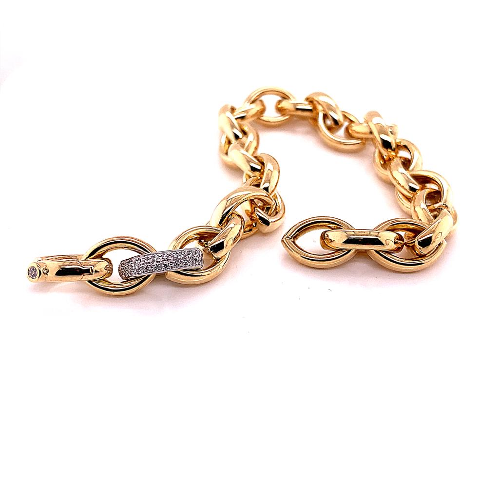 Matthia's & Claire 18k Yellow Gold Oval Link Bracelet