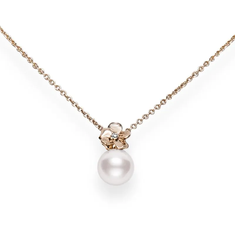 Mikimoto Cherry Blossom Pendant In Pink Gold