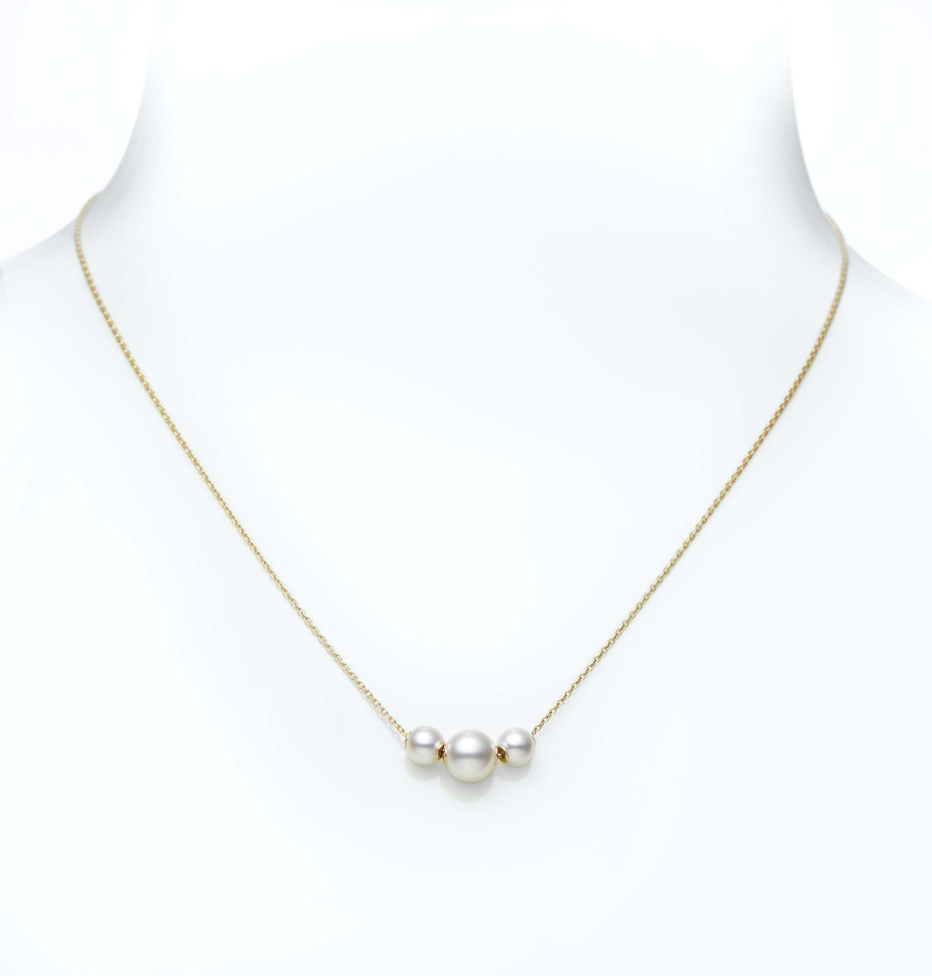 Mikimoto Pearls In Motion Akoya Cultured Pearl Necklace In 18k Yellow Gold