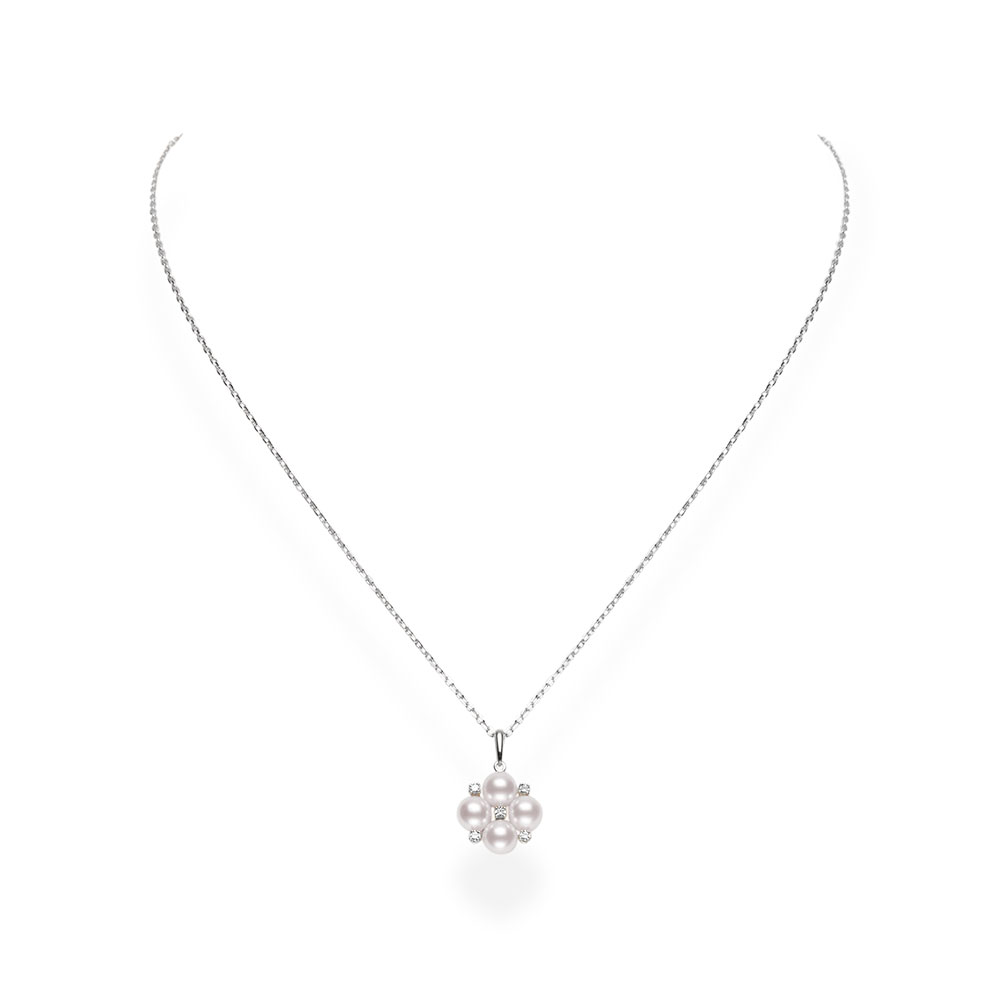 Mikimoto Akoya Cultured Pearl And Diamond Pendant