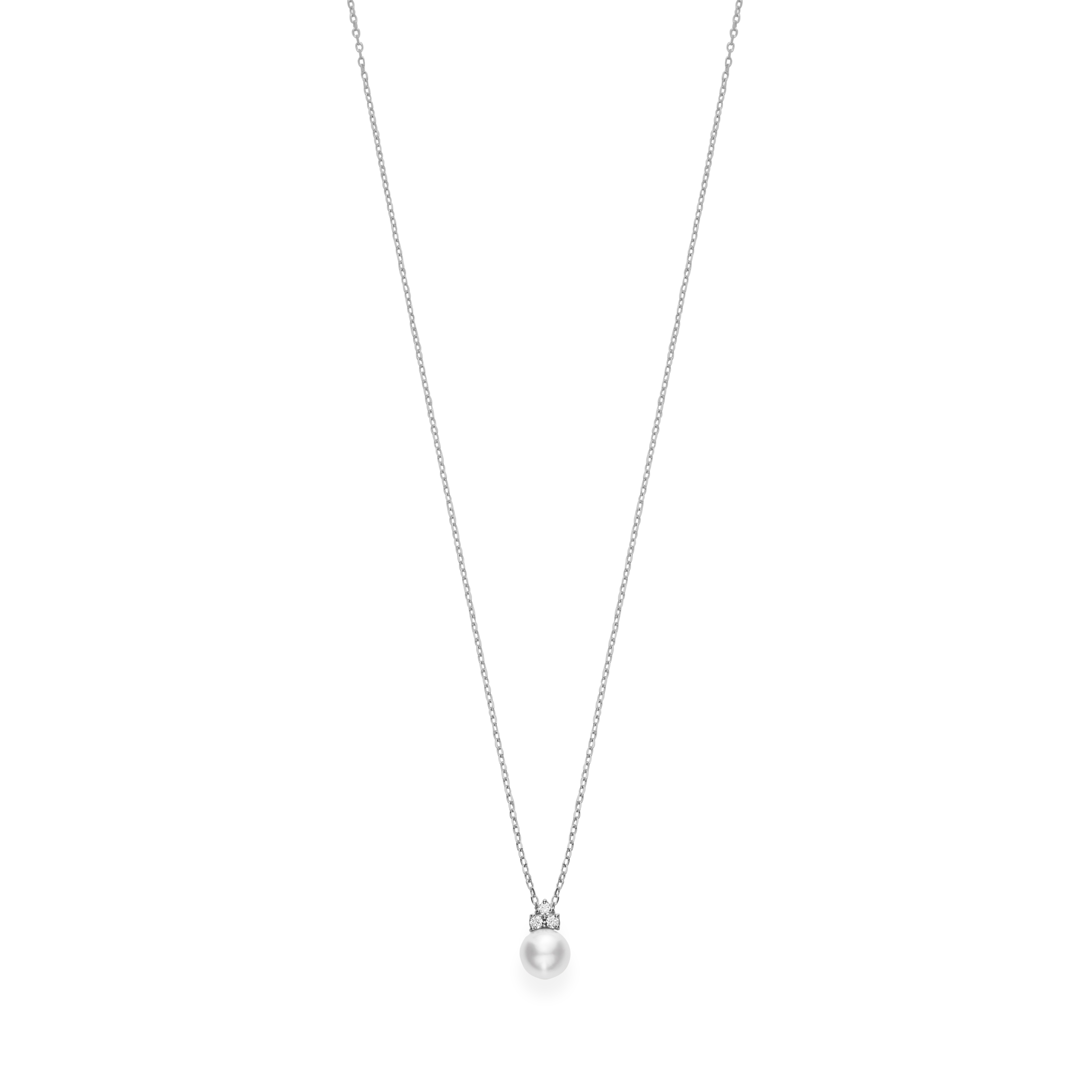 Mikimoto Akoya Pearl And Diamond Necklace 