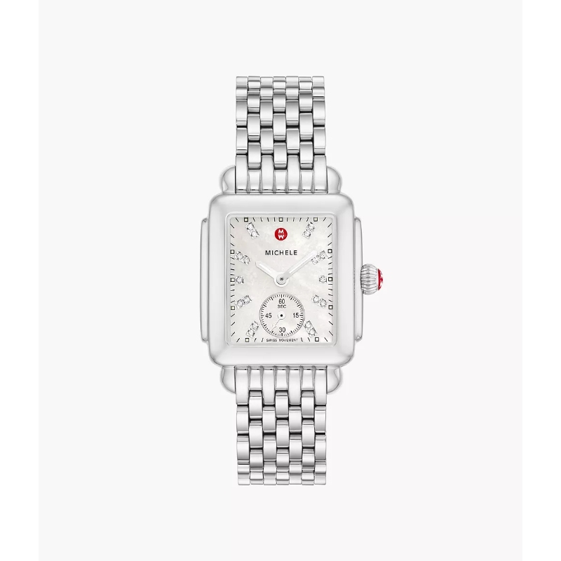 Deco Mid Stainless Diamond Dial Watch