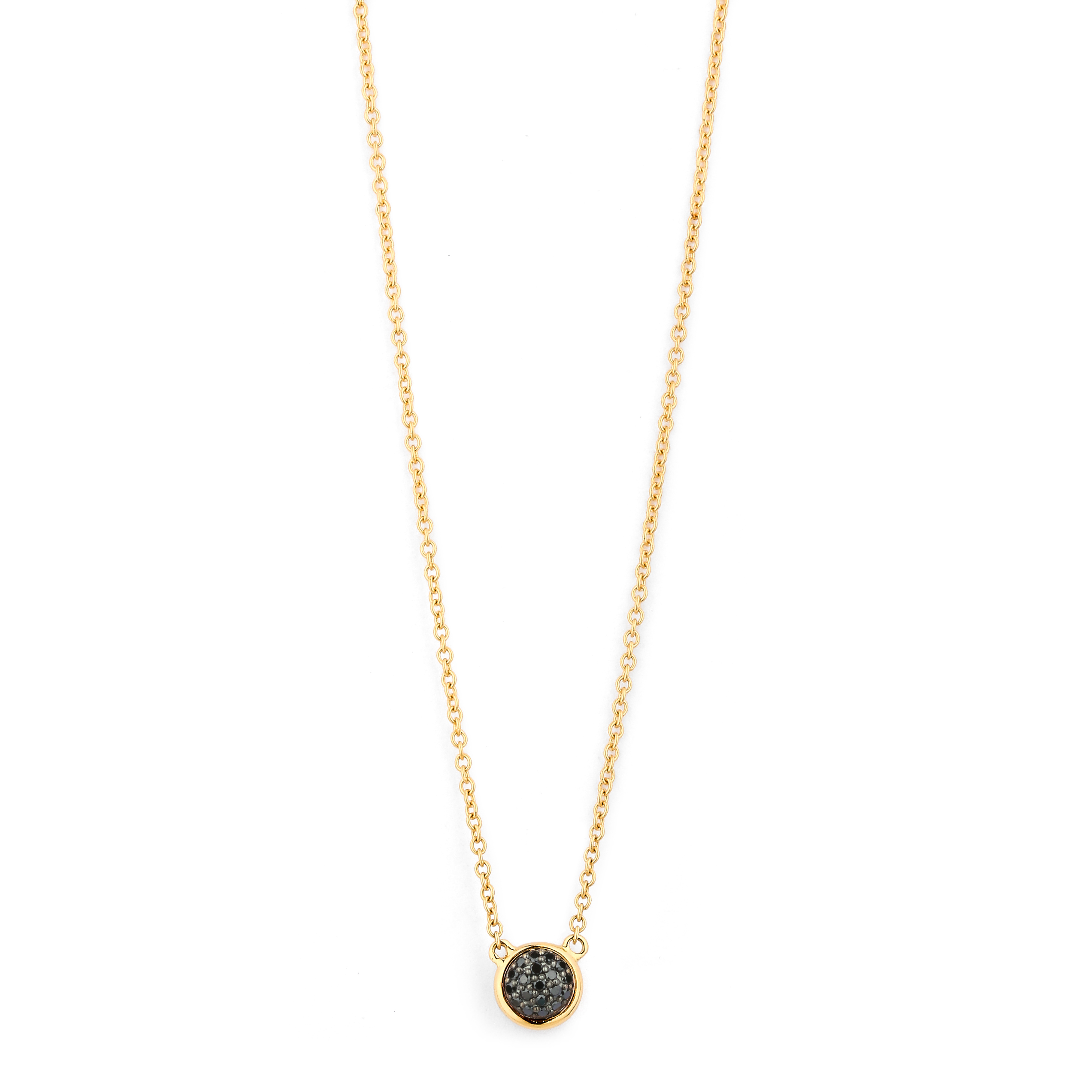 Syna 18k Yellow Gold Black And Champagne Diamond Reversible Necklace
