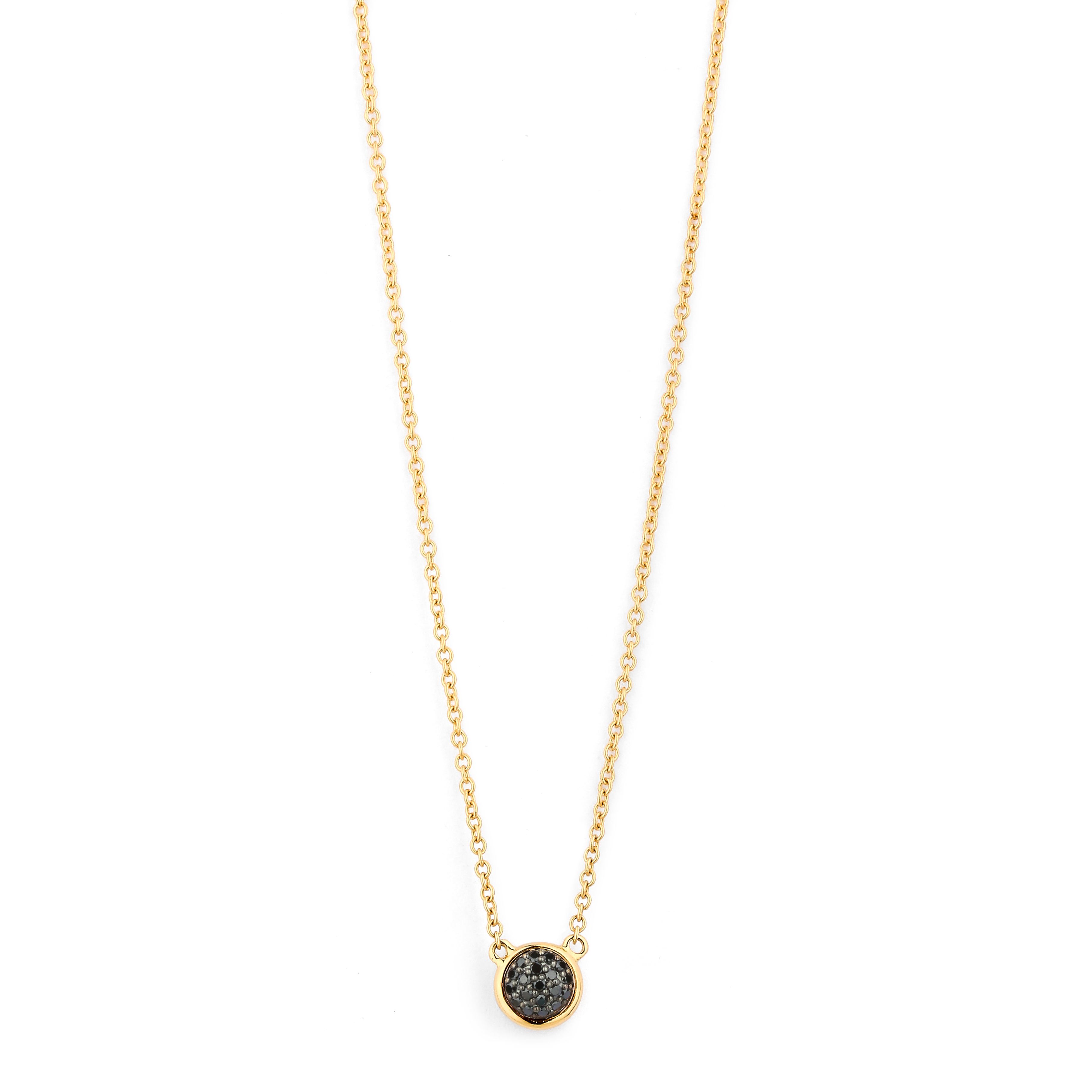 SYNA 18k Yellow Gold Black And Champagne Diamond Reversible Necklace