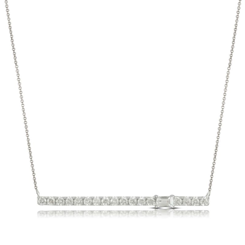18K White Gold Diamond Necklace