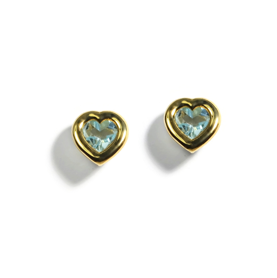 A & Furst Blue Topaz Stud Earrings 