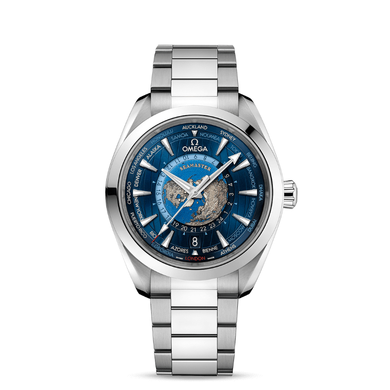 Omega Aqua Terra 150M Co-Axial Master Chronometer GMT Worldtimer 43 mm