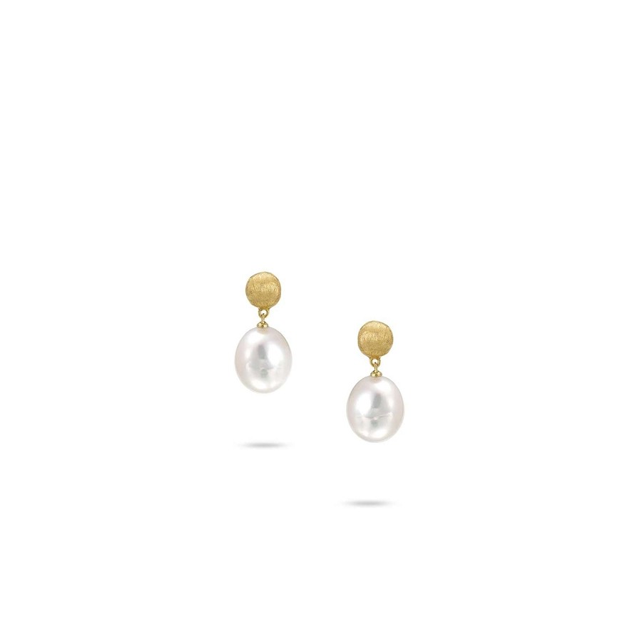 Marco Bicego Africa 18K Yellow Gold Pearl Drop Earrings