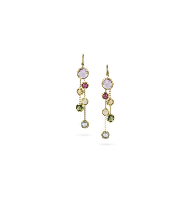 Marco Bicego Jaipur Color Mixed Gemstones Two Strand Earrings