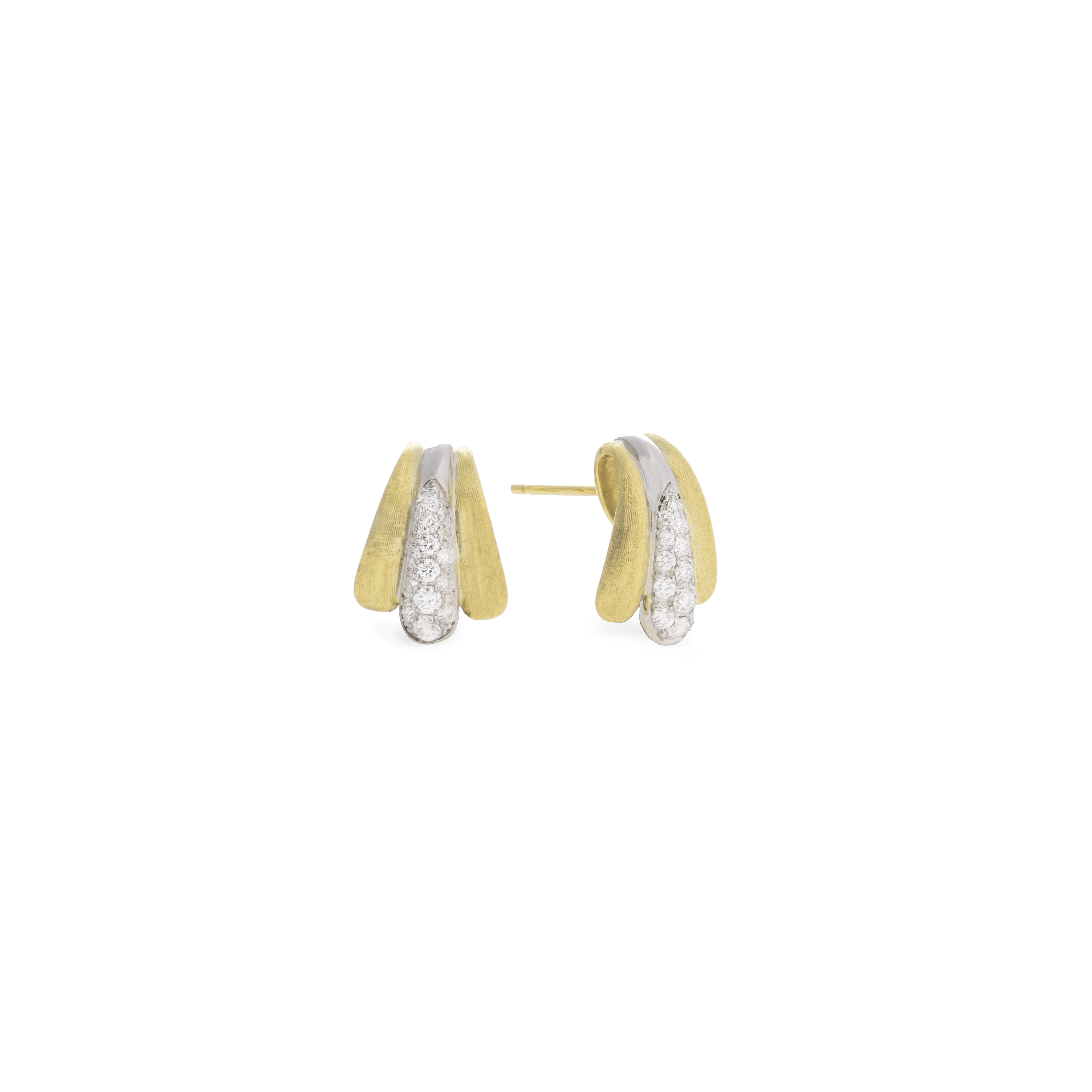 Marco Bicego 18k Yellow Gold Lucia Collection Diamond Stud Earrings