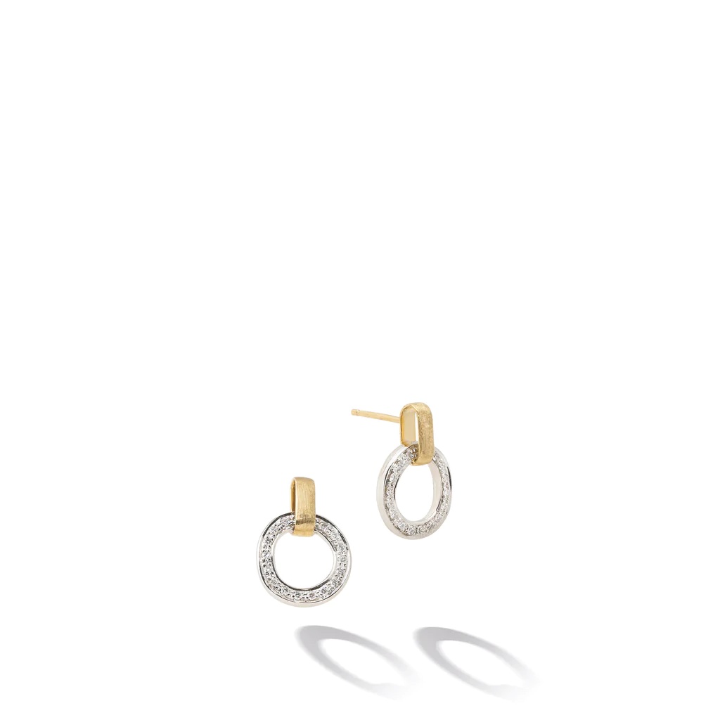 Marco Bicego 18k Yellow And White Gold Diamond Stud Earrings