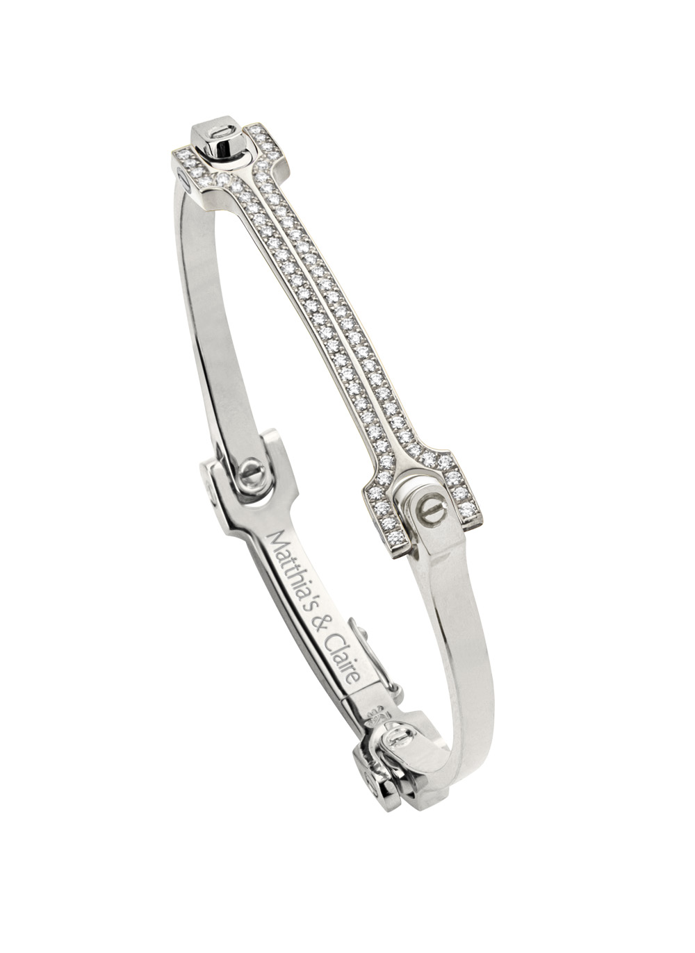 Matthia's & Claire 18k White Gold Skin Collection Bracelet