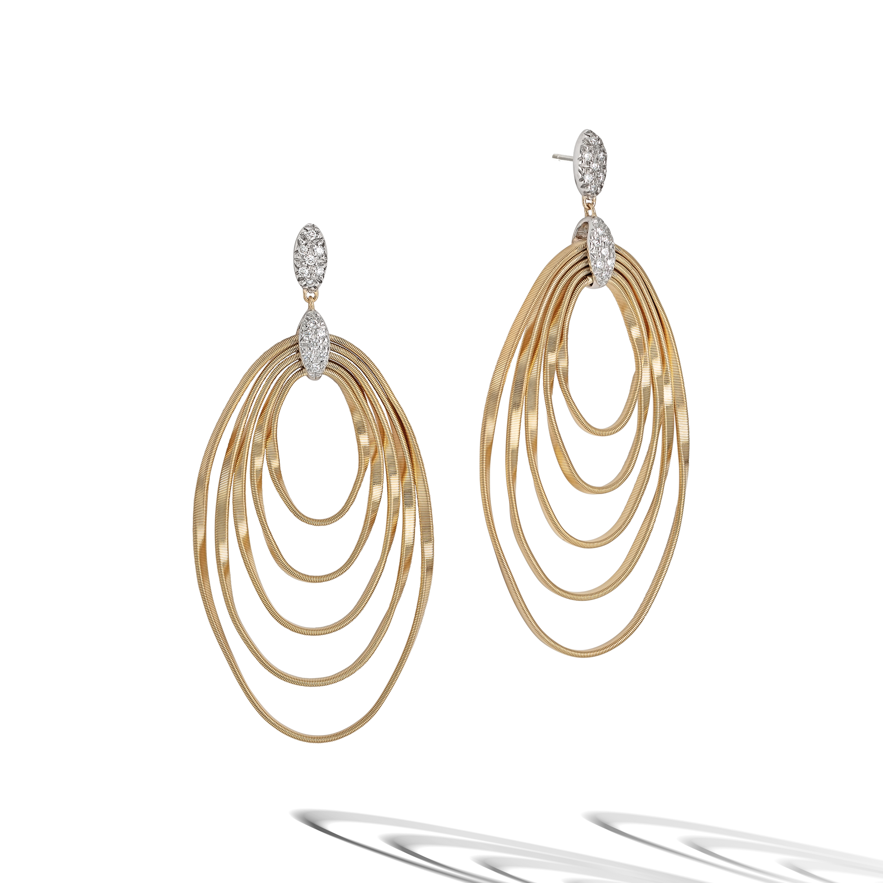 Marco Bicego 18k Yellow And White Gold Marrakech Onde Collection Earrings