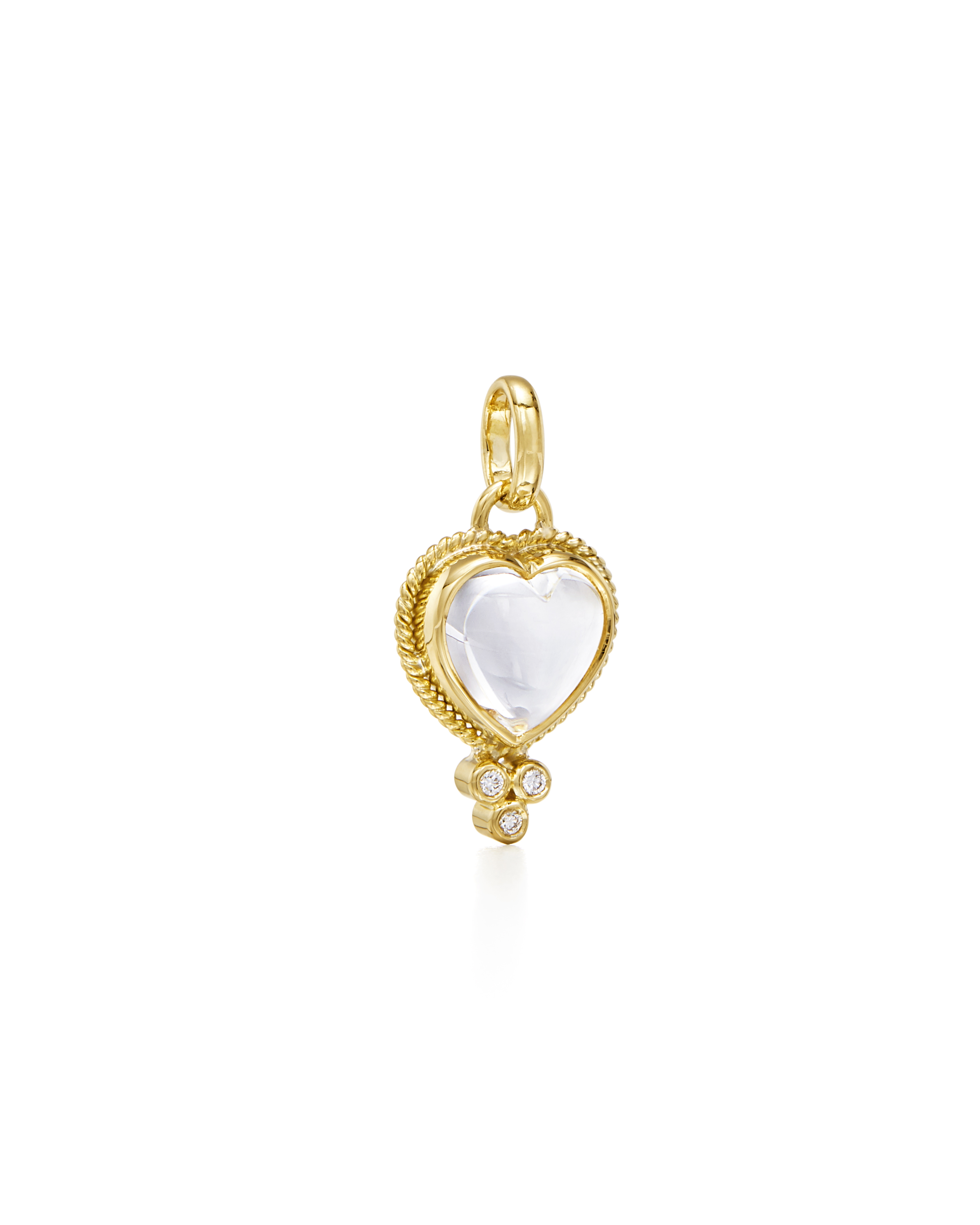 Temple St. Clair 18k Rock Crystal Heart Pendant 