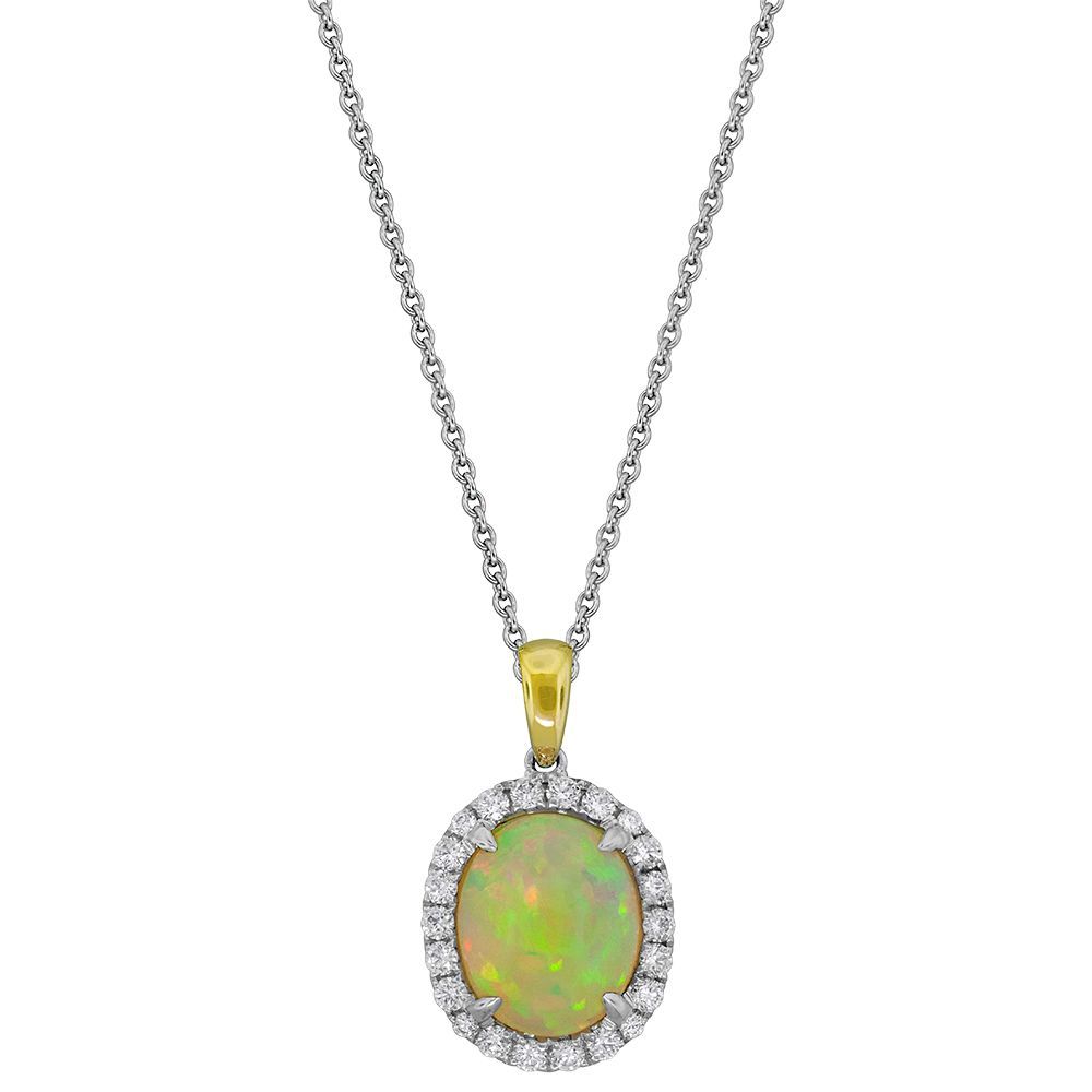 Opal Pendant Necklace - FNXDVWQY