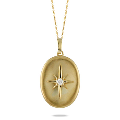 Doves 18k Yellow Gold Diamond Pendant 