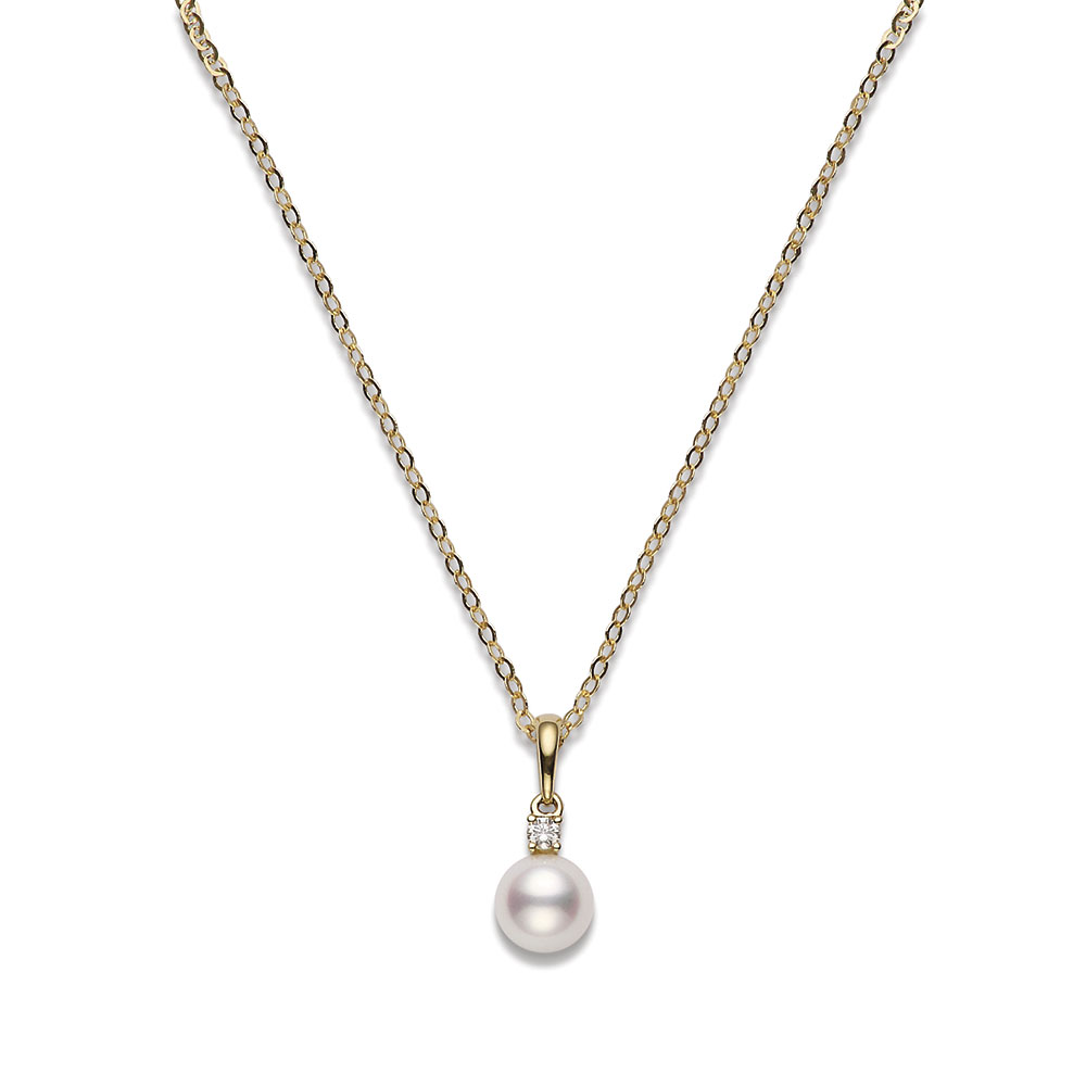 Mikimoto A+ Akoya Pearl and Diamond Pendant