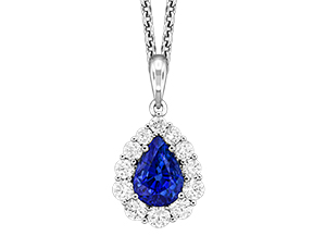 Sapphire & Diamond Pendant Necklace