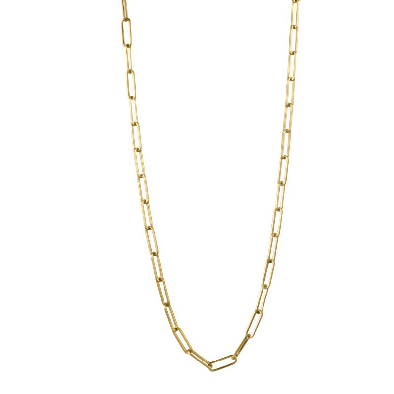 18 karat rose gold 18 inch link chain.