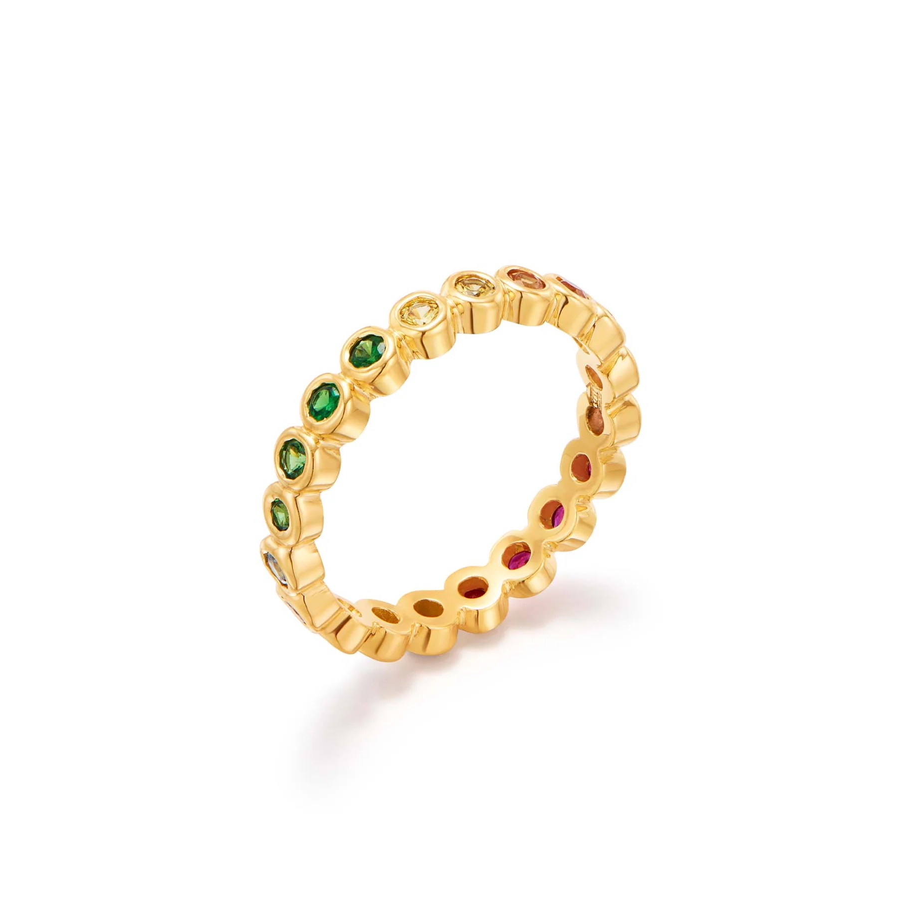 Temple St. Clair 18k Rainbow Eternity Ring