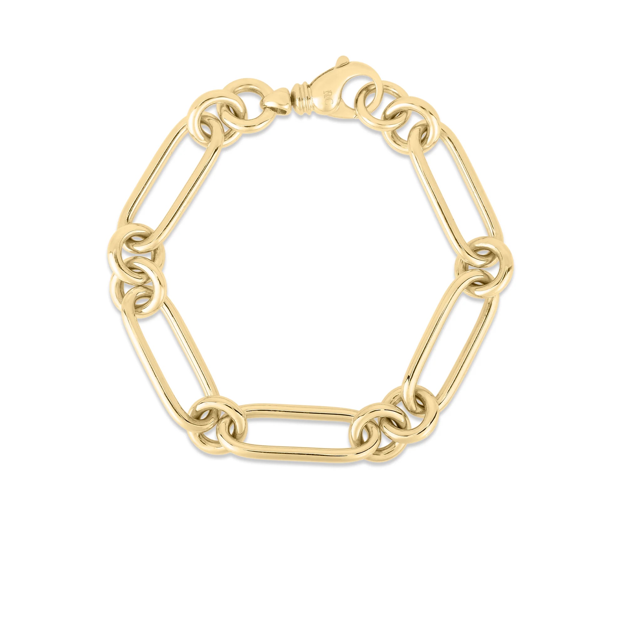 Classic Bold Alternating Link Bracelet