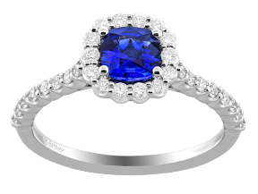 Cushion-cut Sapphire & Diamond Ring