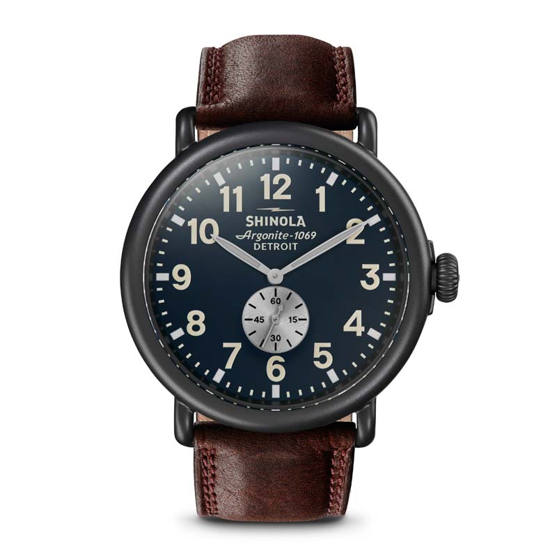 Runwell Sub Second 47mm, Cattail Leather Strap Watch