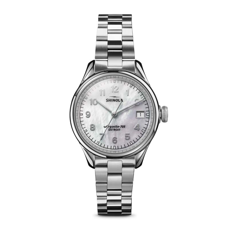 Vinton 3HD 32mm MOP, Silver Bracelet Watch