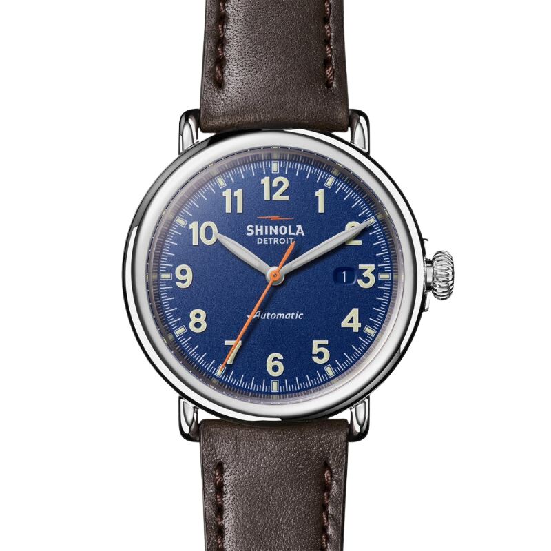 Runwell 45MM, Leather Strap Watch