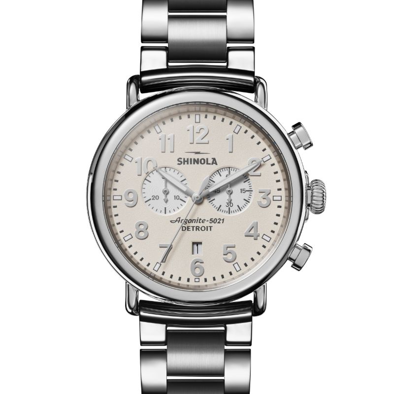 Runwell Chrono 47mm, Silver Bracelet