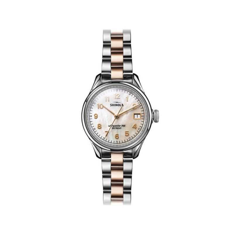 Vinton 32mm, Stainless Steel and PVD Rose Gold Bracelet Watch