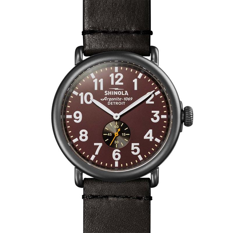 Runwell 47MM, Leather Strap Watch