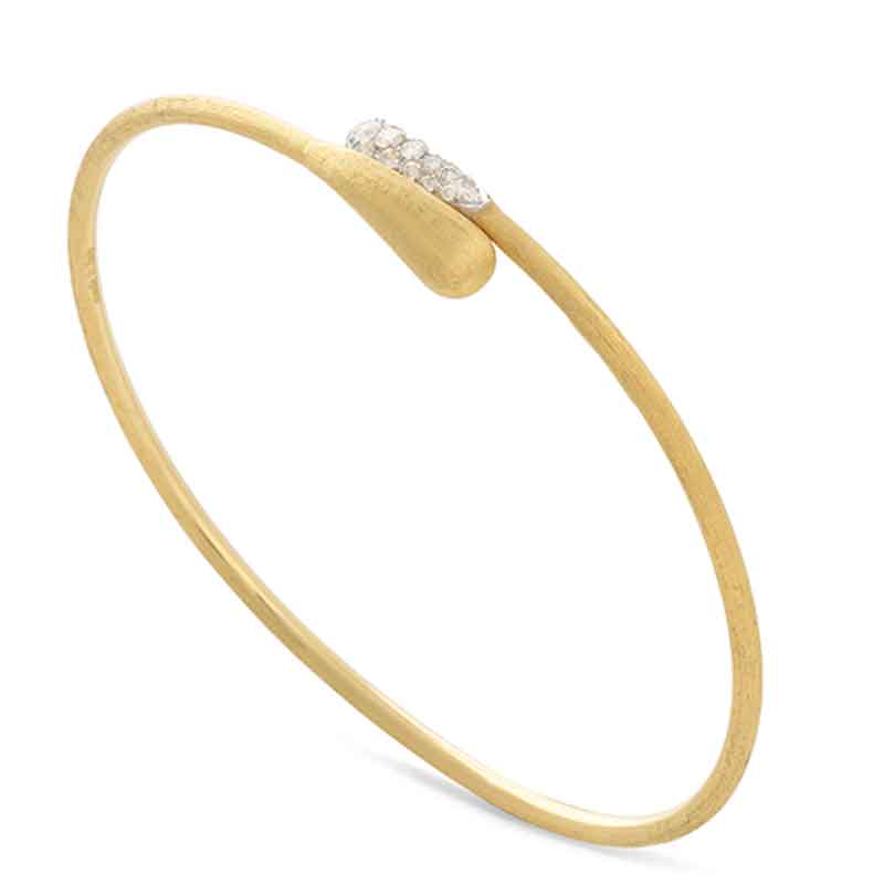 Marco Bicego® Lucia Collection 18K Yellow Gold And Diamond Hugging Cuff
