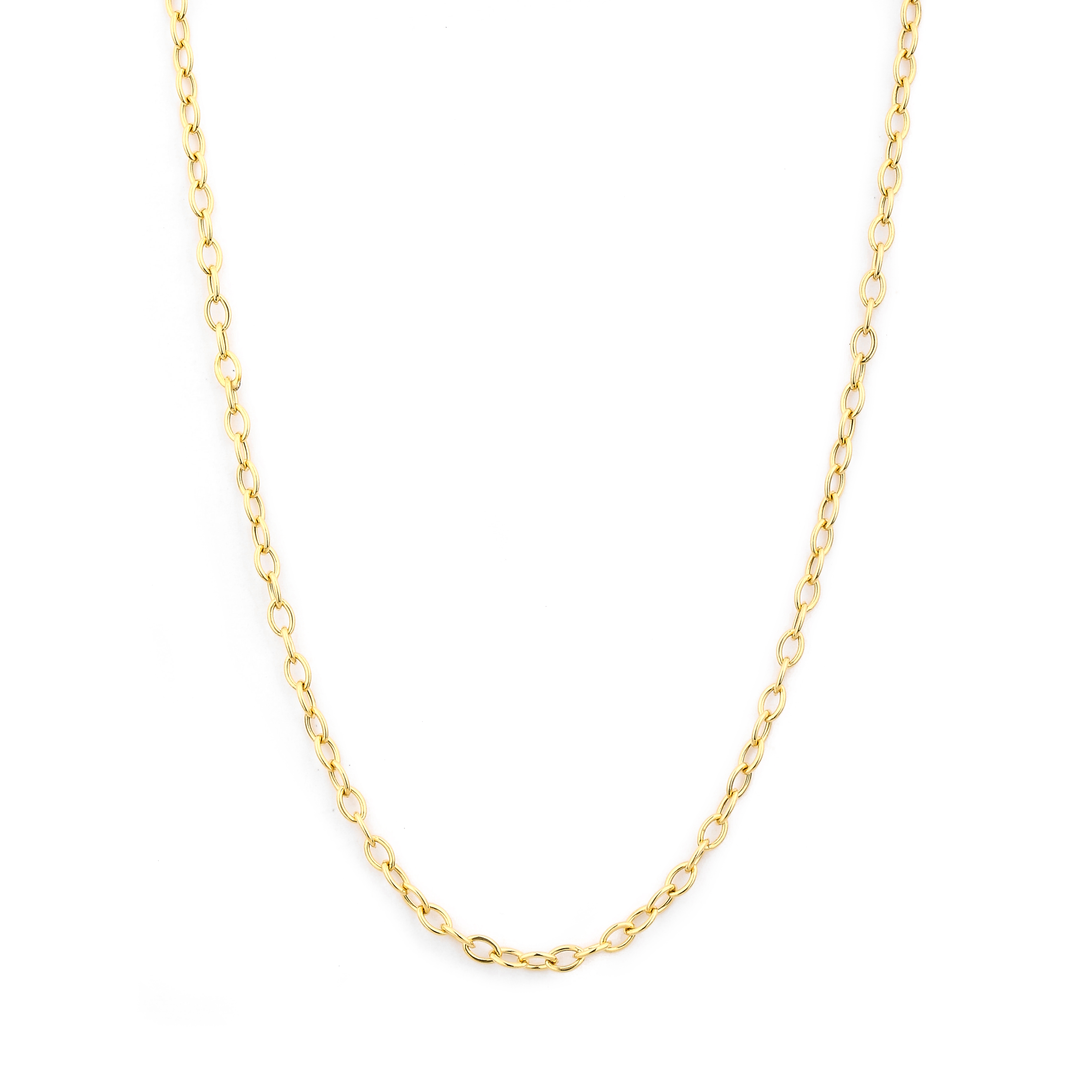 SYNA 18k Yellow Gold Thin Oval Link Chain