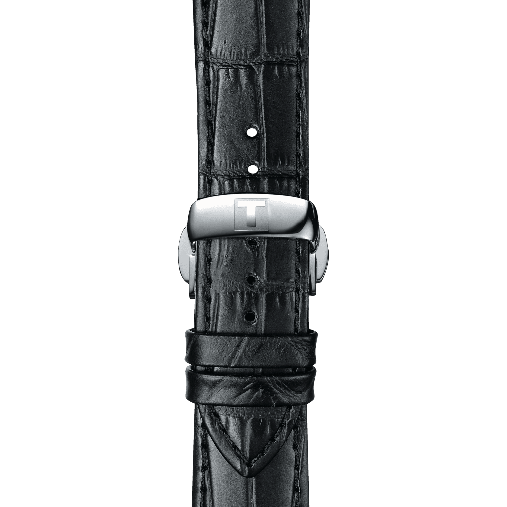 Tissot official black leather strap lugs 21 mm