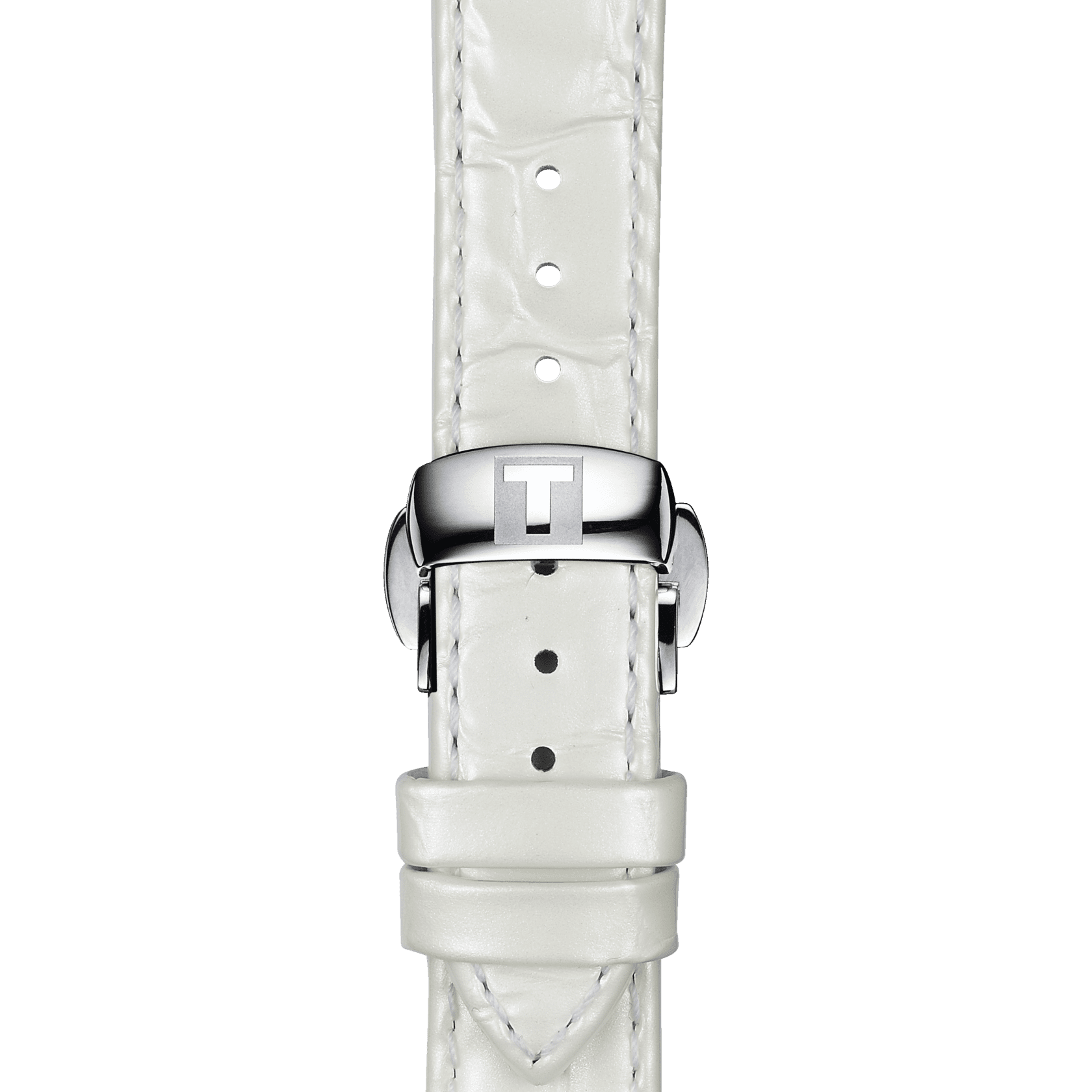 Tissot official white leather strap lugs 16 mm