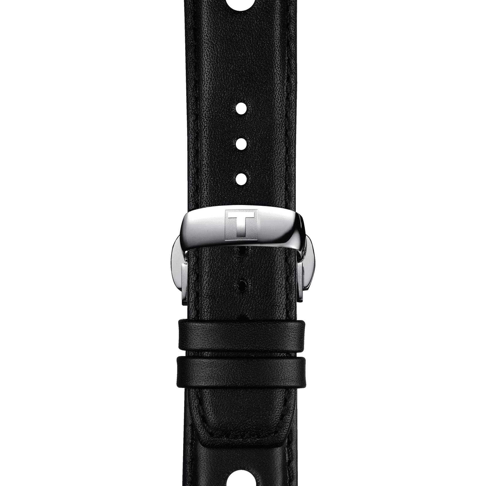 Tissot official black leather strap lugs 20 mm