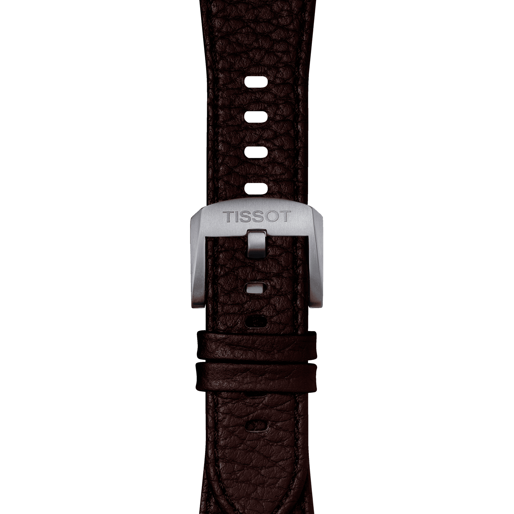 Tissot Official Brown PRX Leather Strap With Steel Endpiece