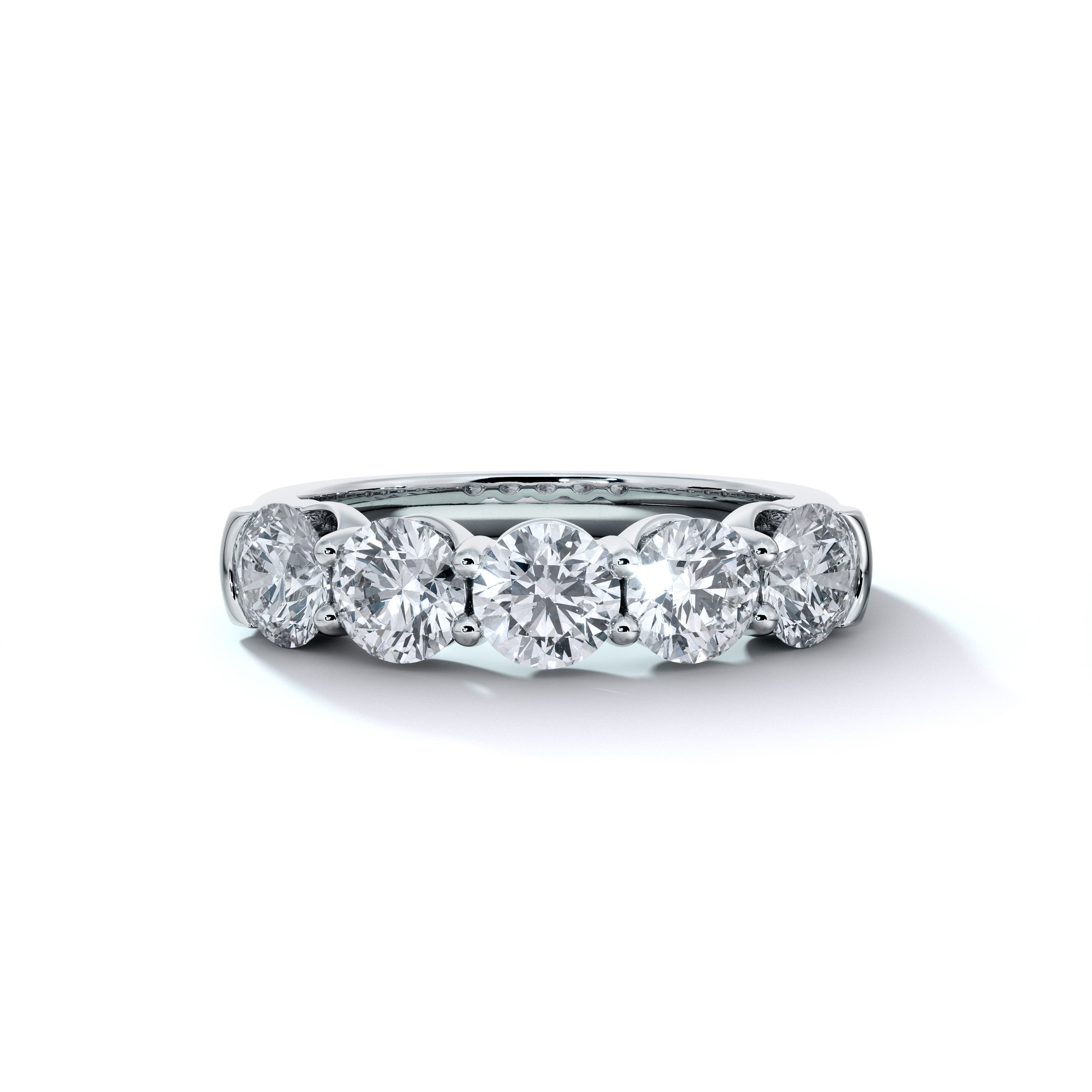 Platinum 5-stone Diamond Band