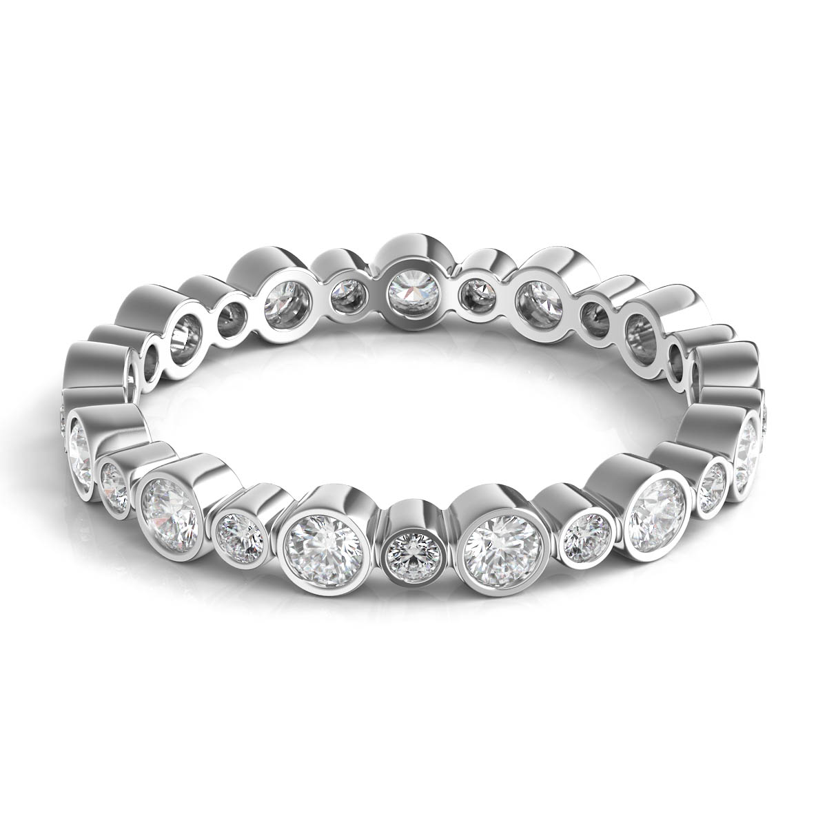 18k White Gold Eternity Band