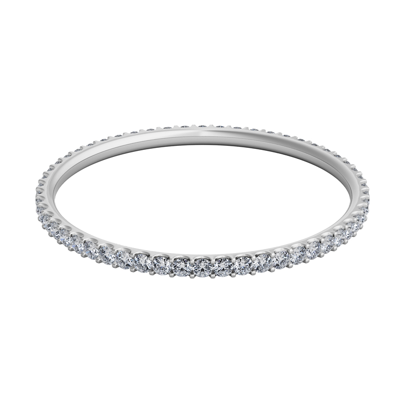 An 18k White Gold Eternity Band 