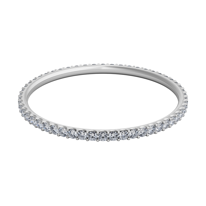 18k White Gold Eternity Band 